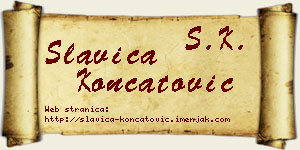 Slavica Končatović vizit kartica
